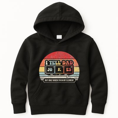 I Tell Dad Jokes Periodically Retro Style Kids Hoodie