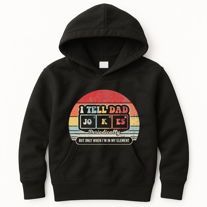 I Tell Dad Jokes Periodically Retro Style Kids Hoodie