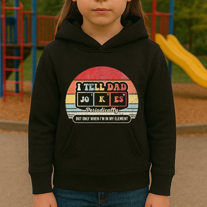 I Tell Dad Jokes Periodically Retro Style Kids Hoodie