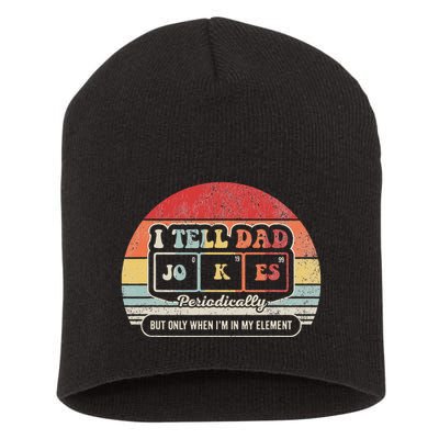 I Tell Dad Jokes Periodically Retro Style Short Acrylic Beanie