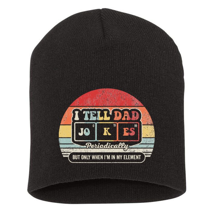 I Tell Dad Jokes Periodically Retro Style Short Acrylic Beanie