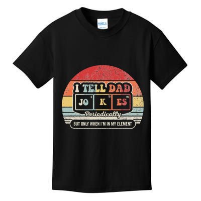 I Tell Dad Jokes Periodically Retro Style Kids T-Shirt