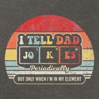 I Tell Dad Jokes Periodically Retro Style Cotton Canvas Backpack