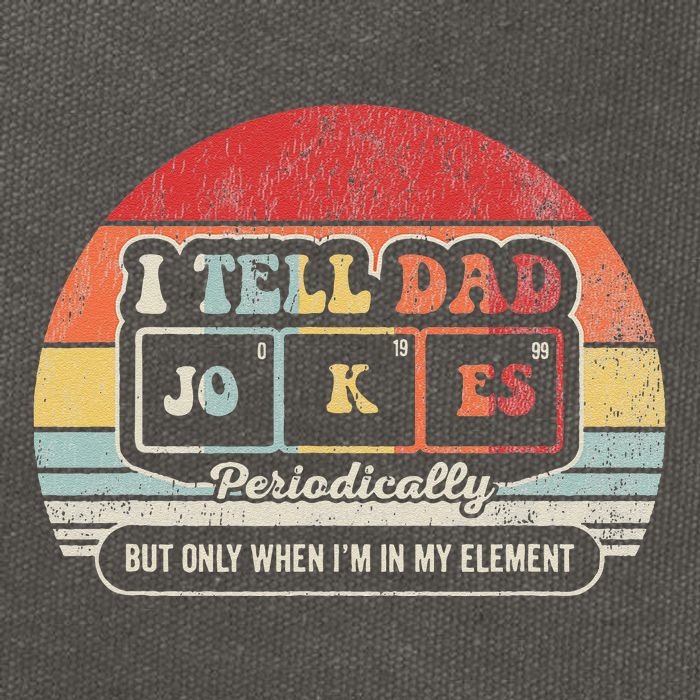 I Tell Dad Jokes Periodically Retro Style Cotton Canvas Backpack