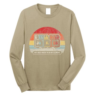 I Tell Dad Jokes Periodically Retro Style Long Sleeve Shirt