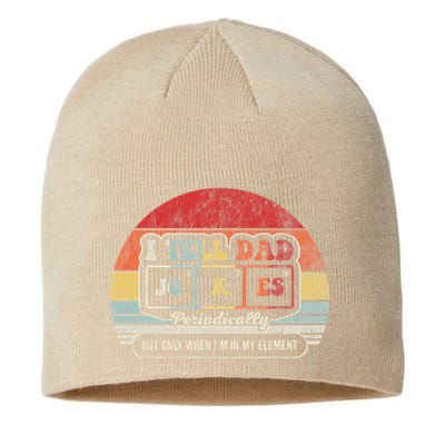 I Tell Dad Jokes Periodically Retro Style Sustainable Beanie