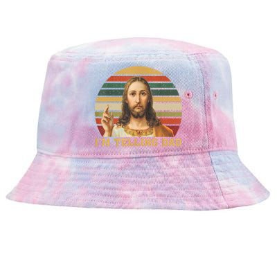 Im Telling Dad Jesus God Christian Tie-Dyed Bucket Hat