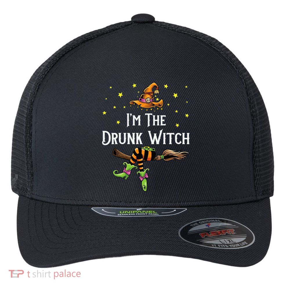 Im the Drunk Witch Halloween Matching Group Costume Flexfit Unipanel Trucker Cap