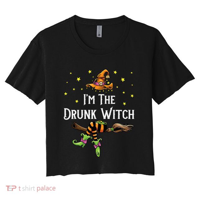 Im the Drunk Witch Halloween Matching Group Costume Crop Top