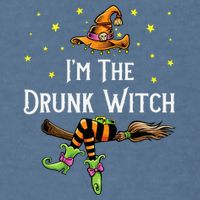 Im the Drunk Witch Halloween Matching Group Costume Garment-Dyed Sweatshirt