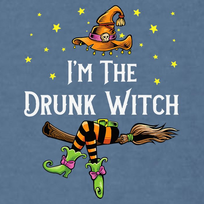 Im the Drunk Witch Halloween Matching Group Costume Garment-Dyed Sweatshirt