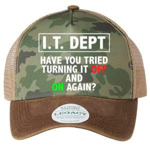 I T Dept Have You Tried Turning It Off And On Again Gift Legacy Tie Dye Trucker Hat