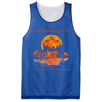 Into The Darkness We Go Bigfoot Alien Mesh Reversible Basketball Jersey Tank