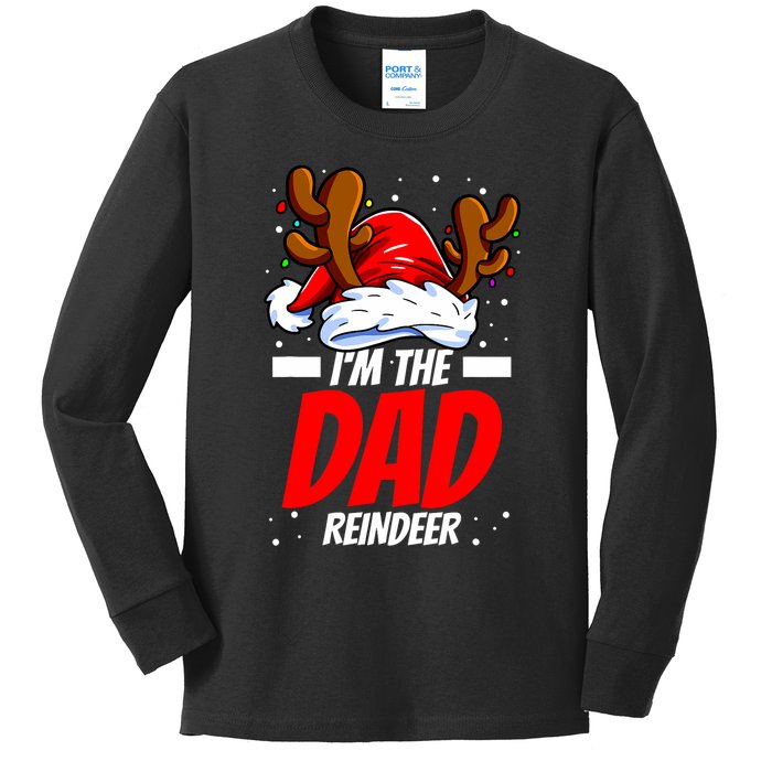 Im The Dad Reindeer Family Matching Christmas Kids Long Sleeve Shirt