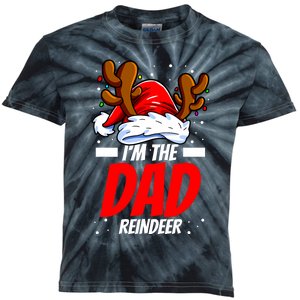 Im The Dad Reindeer Family Matching Christmas Kids Tie-Dye T-Shirt