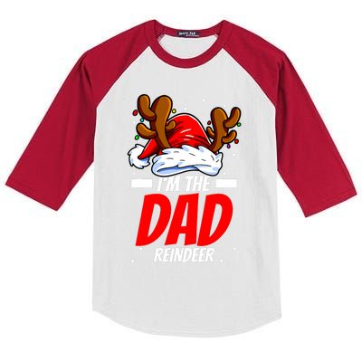 Im The Dad Reindeer Family Matching Christmas Kids Colorblock Raglan Jersey