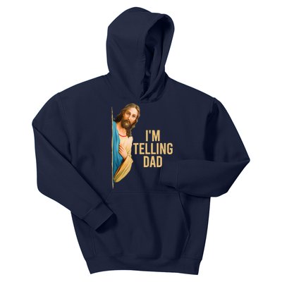 IM Telling Dad Funny Religious Christian Jesus Meme Kids Hoodie