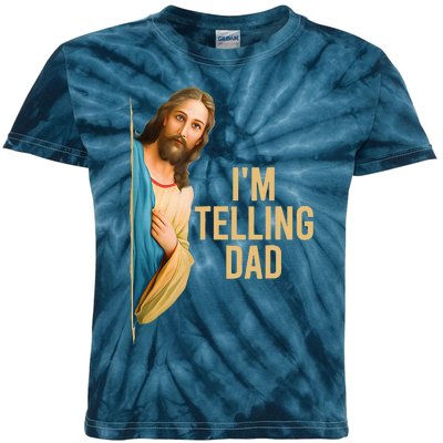 IM Telling Dad Funny Religious Christian Jesus Meme Kids Tie-Dye T-Shirt