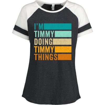 Im Timmy Doing Timmy Things Enza Ladies Jersey Colorblock Tee