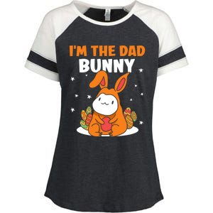 I'm The Dad Bunny Sayings Happy Easter Egg Father Daddy Papa Gift Enza Ladies Jersey Colorblock Tee