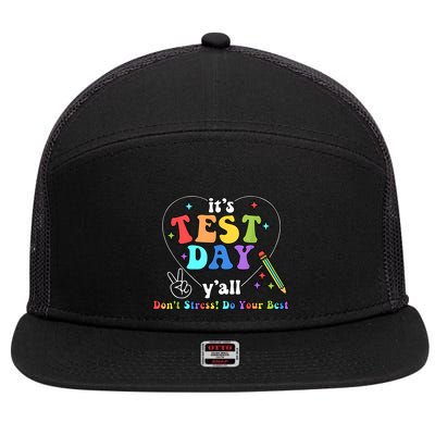 ItS Test Day YAll Funny Testing Day 7 Panel Mesh Trucker Snapback Hat