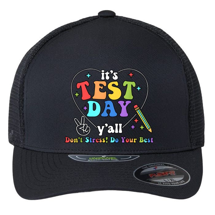 ItS Test Day YAll Funny Testing Day Flexfit Unipanel Trucker Cap