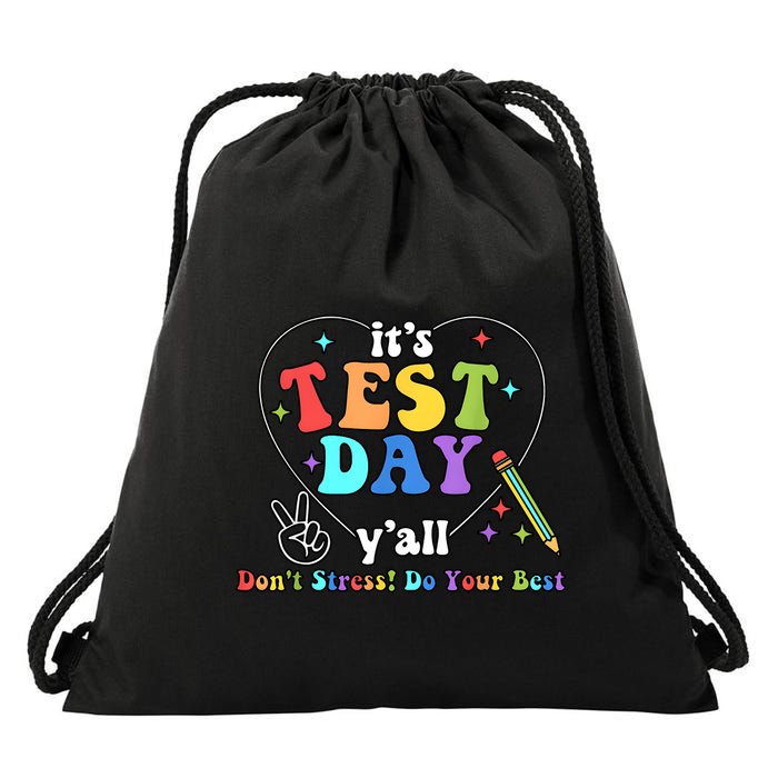 ItS Test Day YAll Funny Testing Day Drawstring Bag