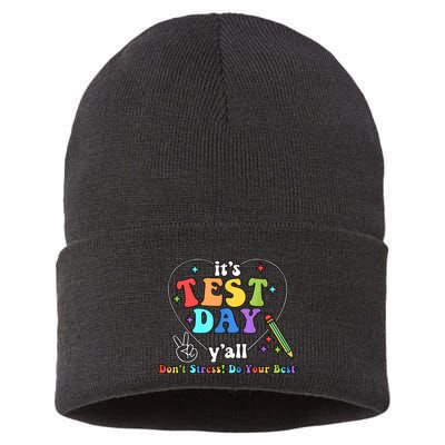 ItS Test Day YAll Funny Testing Day Sustainable Knit Beanie