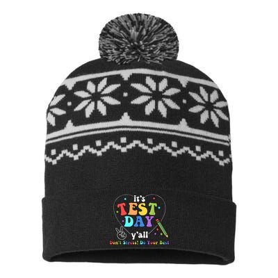 ItS Test Day YAll Funny Testing Day USA-Made Snowflake Beanie