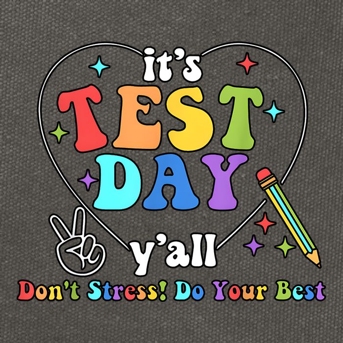 ItS Test Day YAll Funny Testing Day Cotton Canvas Backpack