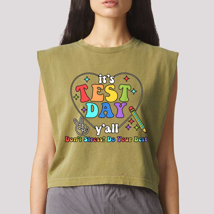 ItS Test Day YAll Funny Testing Day Garment-Dyed Women's Muscle Tee