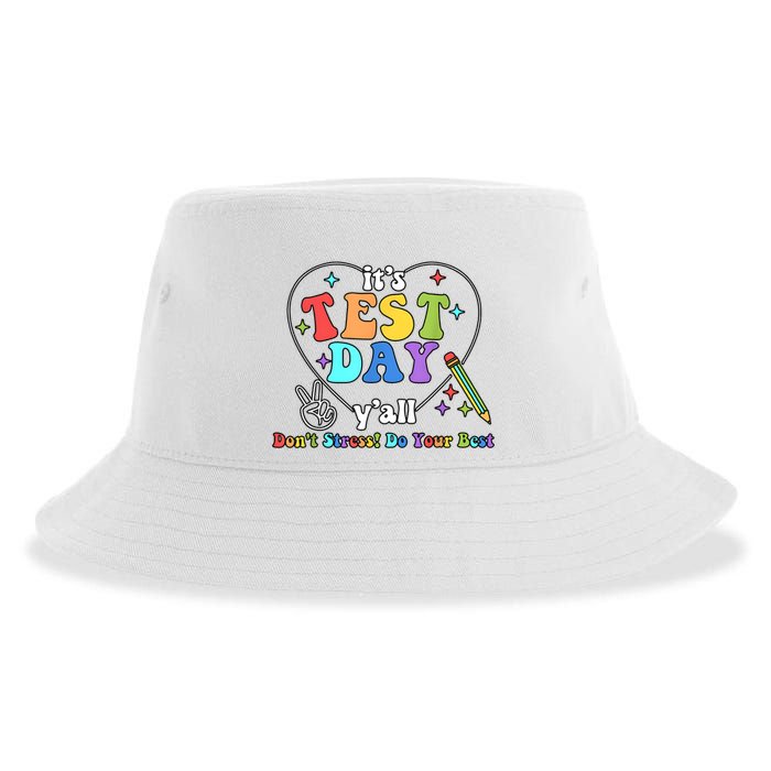 ItS Test Day YAll Funny Testing Day Sustainable Bucket Hat
