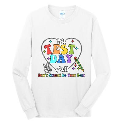 ItS Test Day YAll Funny Testing Day Tall Long Sleeve T-Shirt
