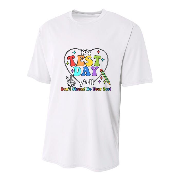 ItS Test Day YAll Funny Testing Day Youth Performance Sprint T-Shirt