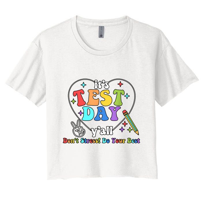 ItS Test Day YAll Funny Testing Day Crop Top