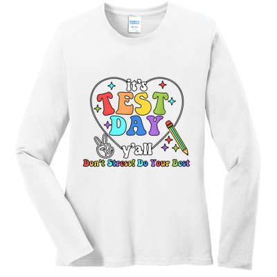 ItS Test Day YAll Funny Testing Day Ladies Long Sleeve Shirt