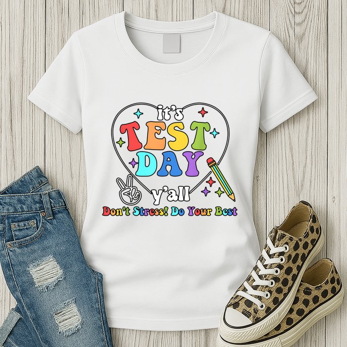 ItS Test Day YAll Funny Testing Day Womens T-Shirt