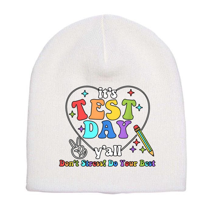 ItS Test Day YAll Funny Testing Day Short Acrylic Beanie