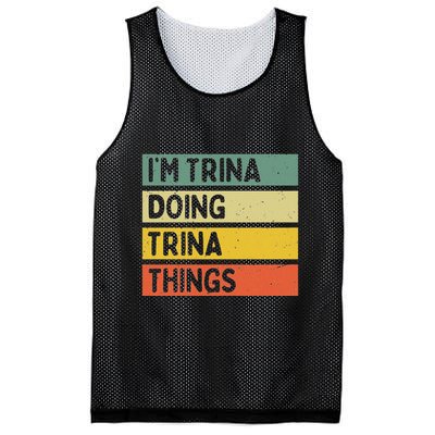 IM Trina Doing Trina Things Funny Personalized Quote Mesh Reversible Basketball Jersey Tank