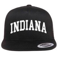 Indiana Throwback Design Classic Flat Bill Trucker Hat