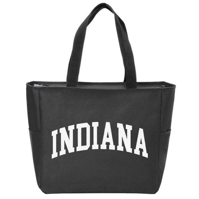 Indiana Throwback Design Classic Zip Tote Bag