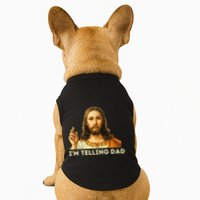 IM Telling Dad Religious Christian Jesus Meme Doggie Tank