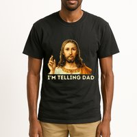 IM Telling Dad Religious Christian Jesus Meme Tall T-Shirt