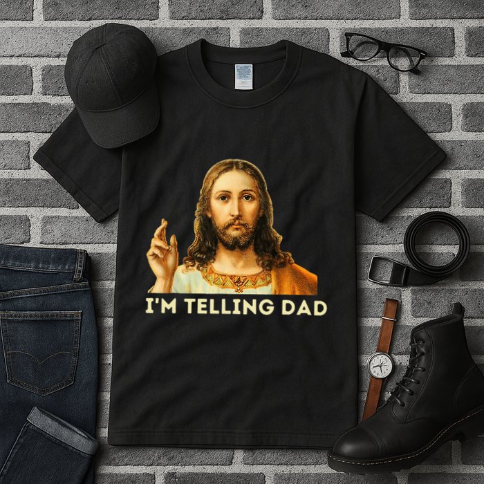 IM Telling Dad Religious Christian Jesus Meme Tall T-Shirt