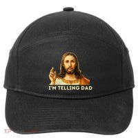 IM Telling Dad Religious Christian Jesus Meme 7-Panel Snapback Hat