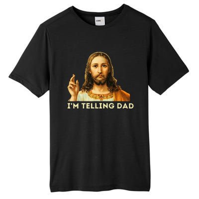 IM Telling Dad Religious Christian Jesus Meme Tall Fusion ChromaSoft Performance T-Shirt