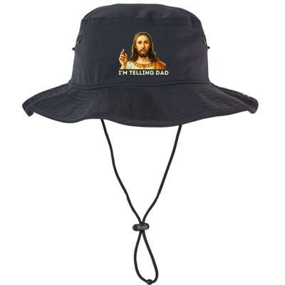 IM Telling Dad Religious Christian Jesus Meme Bucket Hat