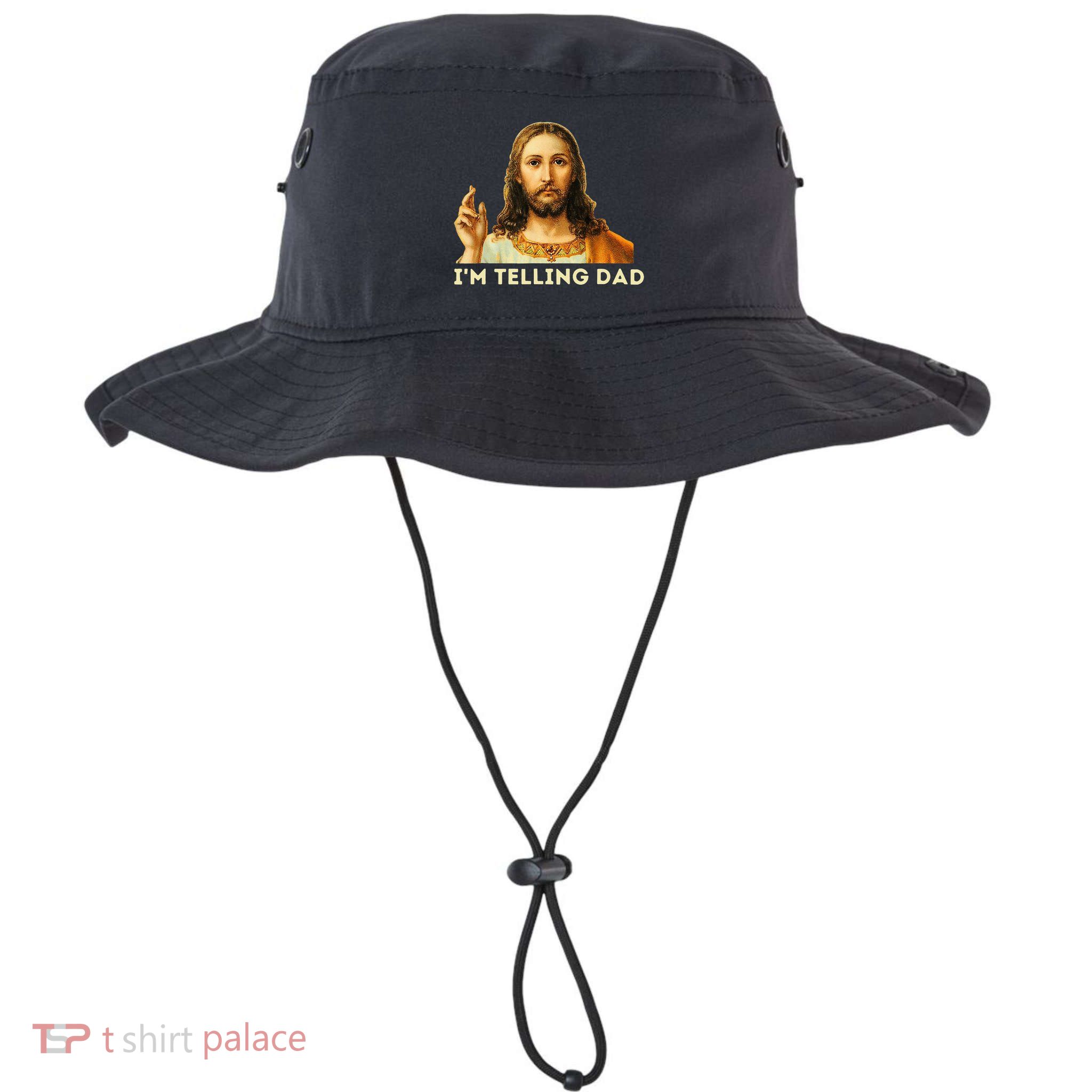 IM Telling Dad Religious Christian Jesus Meme Bucket Hat