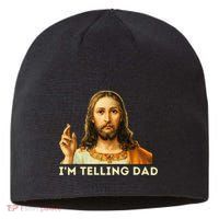 IM Telling Dad Religious Christian Jesus Meme Sustainable Beanie