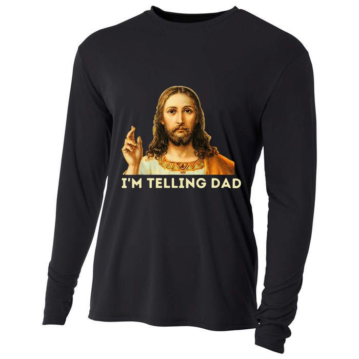 IM Telling Dad Religious Christian Jesus Meme Cooling Performance Long Sleeve Crew